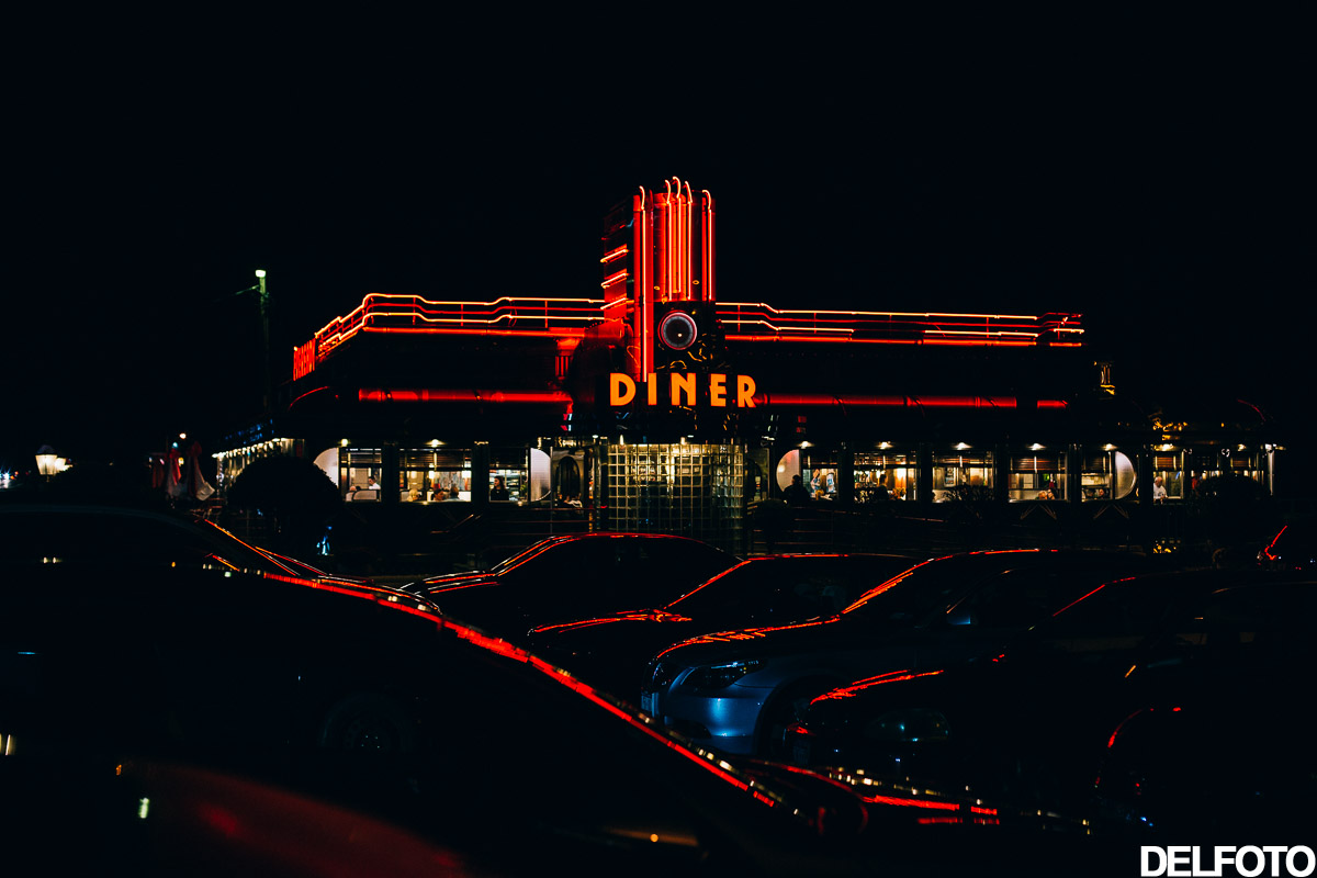 hyde park new york diner eveready reflections red silhouette
