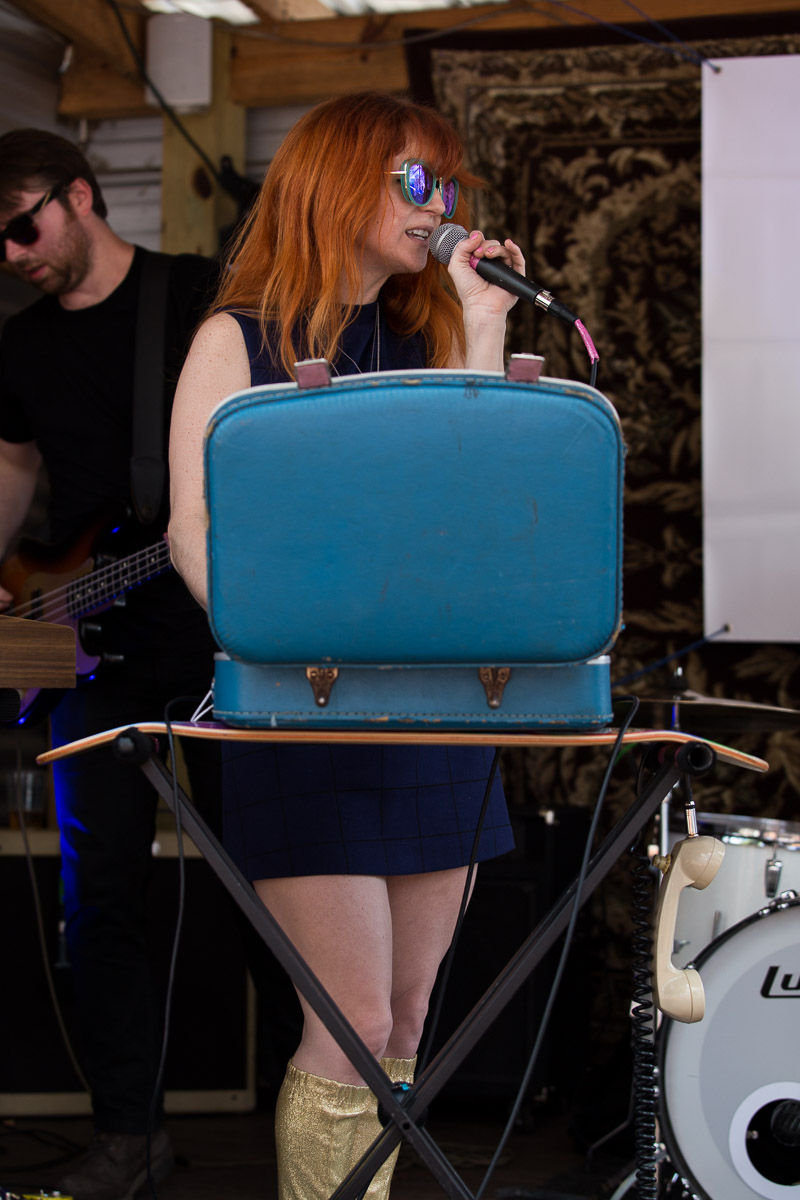 Repeat Repeat Female Lead Singer at Boomfantasy SXSW 2017 Showcase at Kebabalicious
